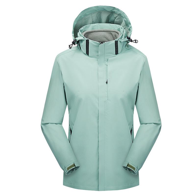 Men's 3-in-1 Detachable Waterproof & Windproof Mountaineering Jacket, Winter Thick Warm Women's Couple Jacket