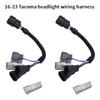 1 Pair Black Headlight Conversion P-N-P Wire Harness Adapters for Toyota Tacoma 2016-2023 Compatible Vehicle Fit
