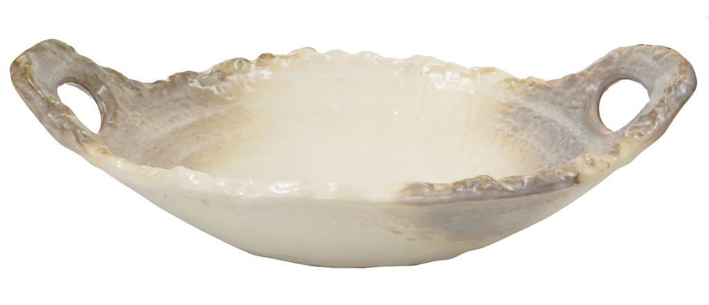 Santo Banko Ware Heat-Resistant, Non-Deformable Ceramic Plate, Medium, 25cm, Shino Glaze, 06999