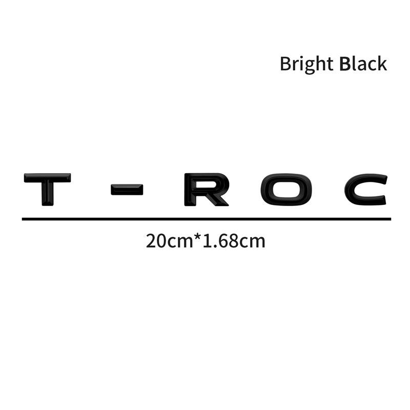 

Car-Styling 3D ABS Plastic TROC T-ROC Logo Car Side Fender Rear Trunk Emblem Badge Sticker Decoration Auto Accessories