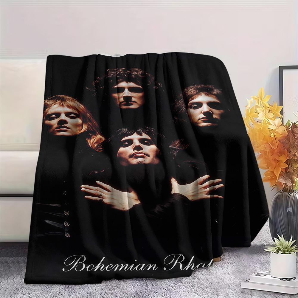 1PC Classic rock bands Print FlAannel Blanket, High quality Comfortable for All Seasons, Home Decor, Warmth and Comfort