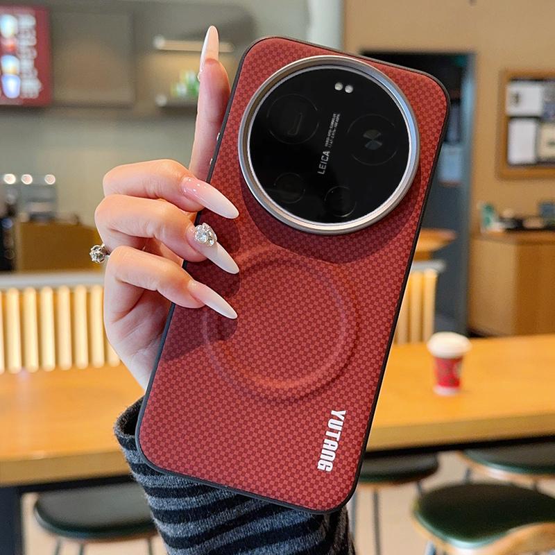 

Для Xiaomi 17 Ultra Чохол Магнітний Текстура Вуглецевого Волокна Шкіра ПУ Захисна Задня Панель Металева Захист Камери Кнопки М яке Покриття PU Leather&Xiaomi 17 Ultra