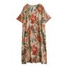 Dimanaf 2025 Plus Size Dress Women Summer Elegant Long Floral Printing Dress Loose Casual Vintage Dress Maxi