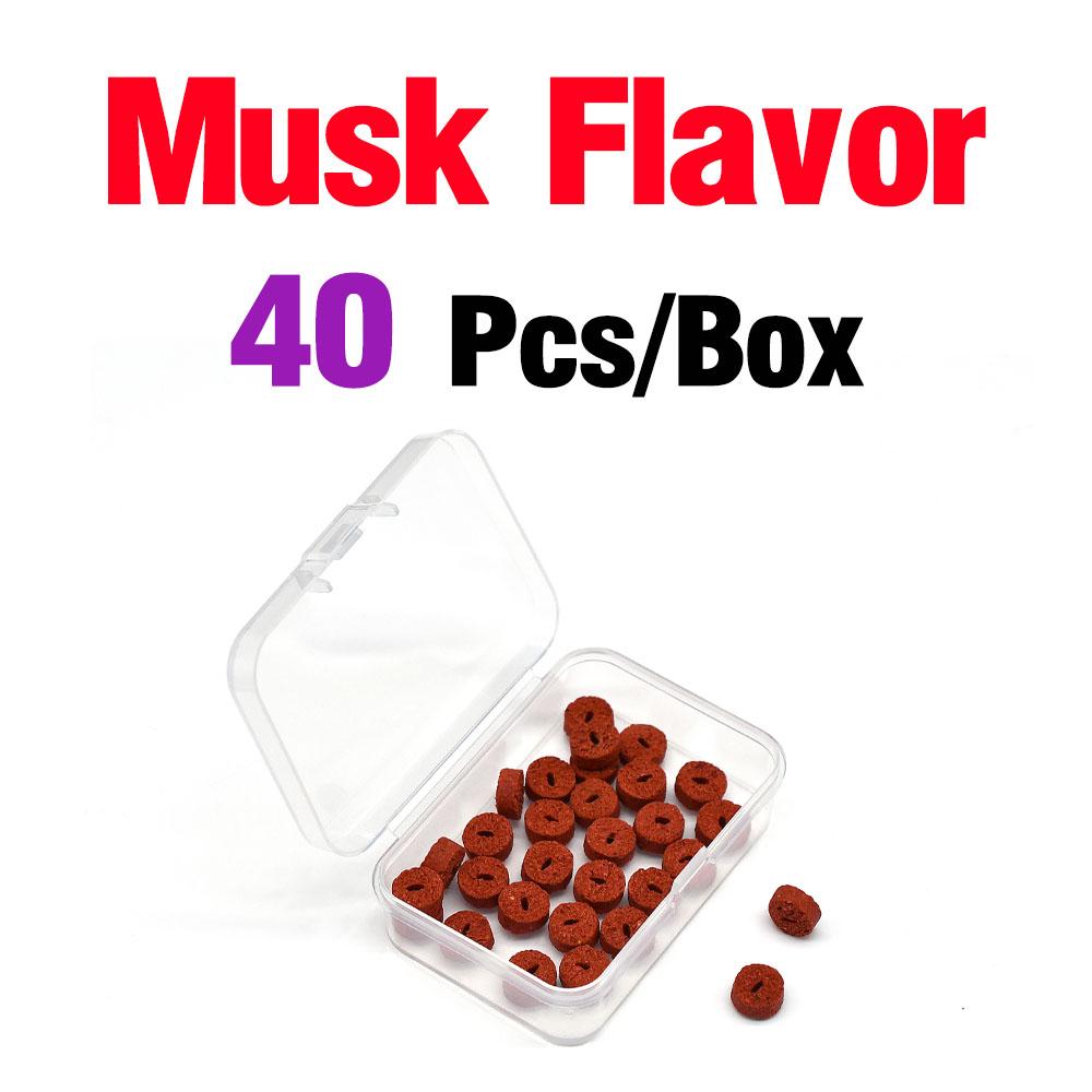 40Pcs/Box Hollow Bait Red Worms for Carp Fishing Grass Carp Baits Tilapia Bait Lure Insect Particle Boilie Bass Fishing Lure