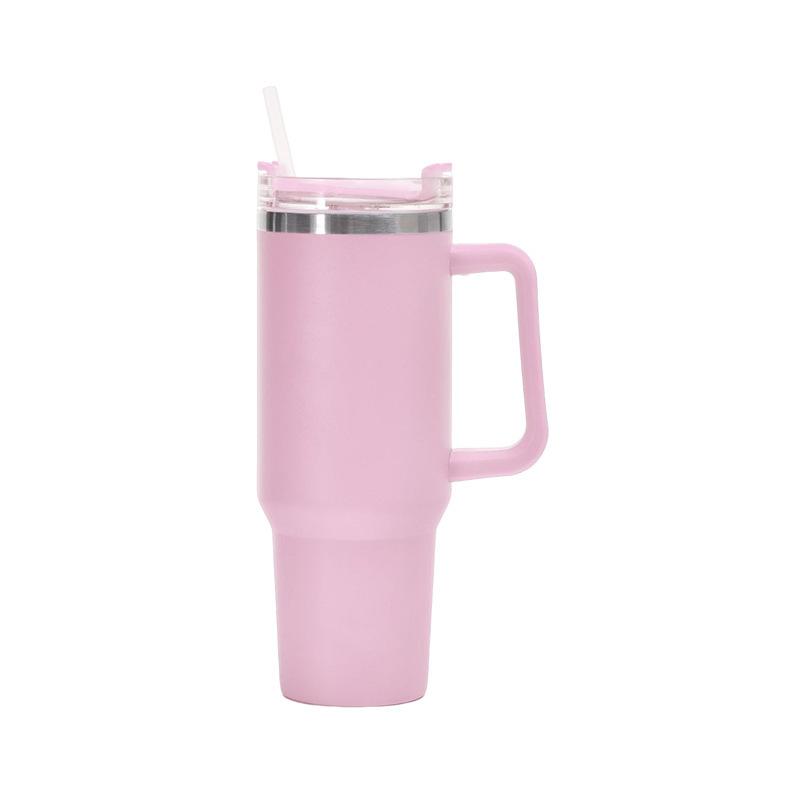 Thermos Mug 40 Oz Tumbler with Handle Straw Cup Drinkware Stainless Steel Mug Coffee Cup Thermal Travel in-car Thermos Bottle