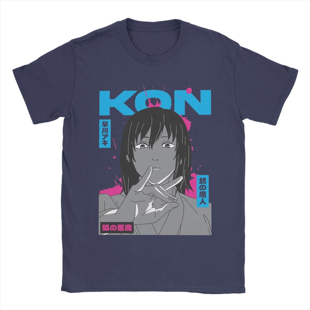 Kon Technique Reze Chainsaw Man Japanese Manga Men's T Shirts Novelty Tees Short Sleeve O Neck T-Shirt Cotton Plus Size Clothes