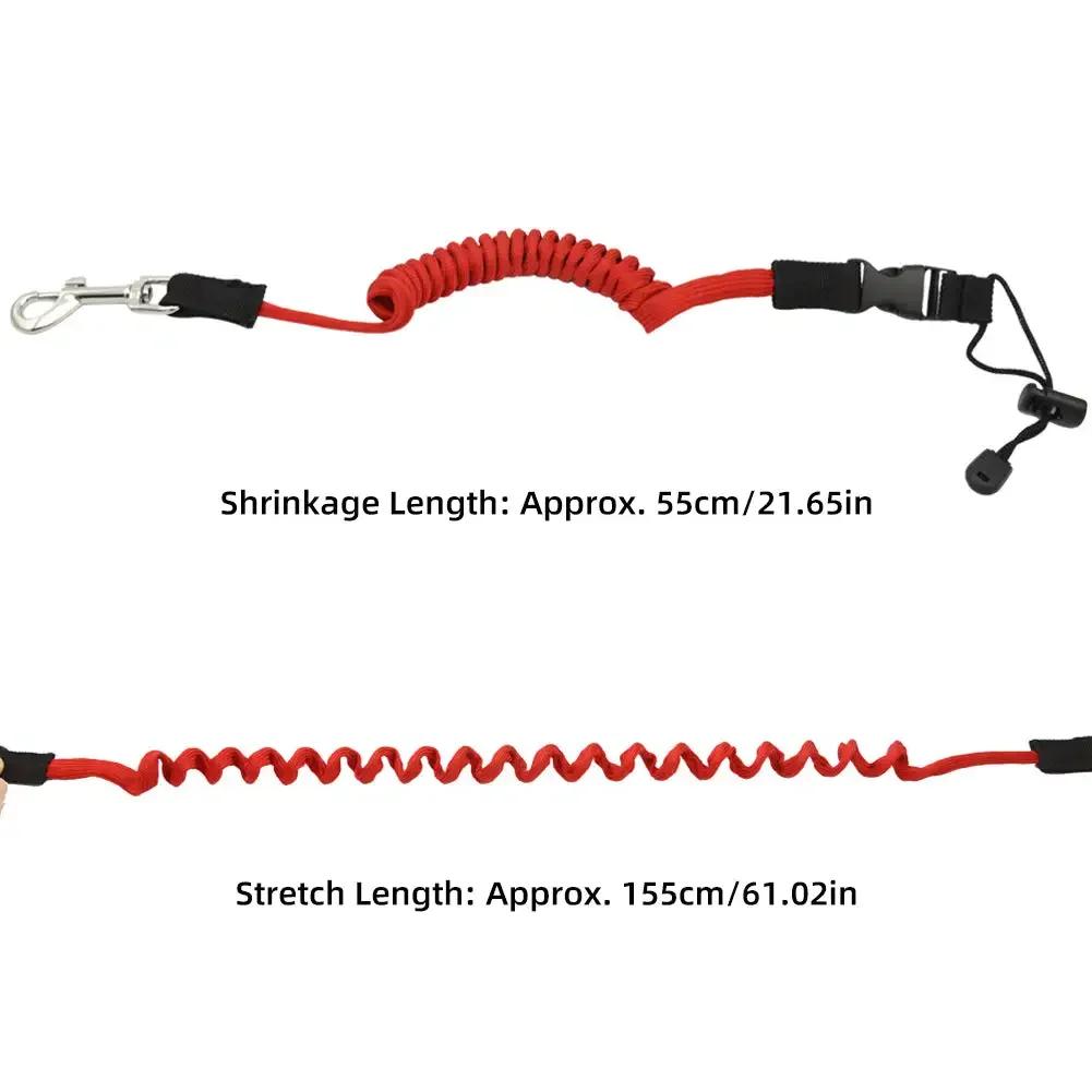 Kayak Paddle Leash Wear-resistant Kayak Canoe Stretchable Kayak Paddle Camping Tent Leash Adjustable Paddle Holder Tool Lanyard