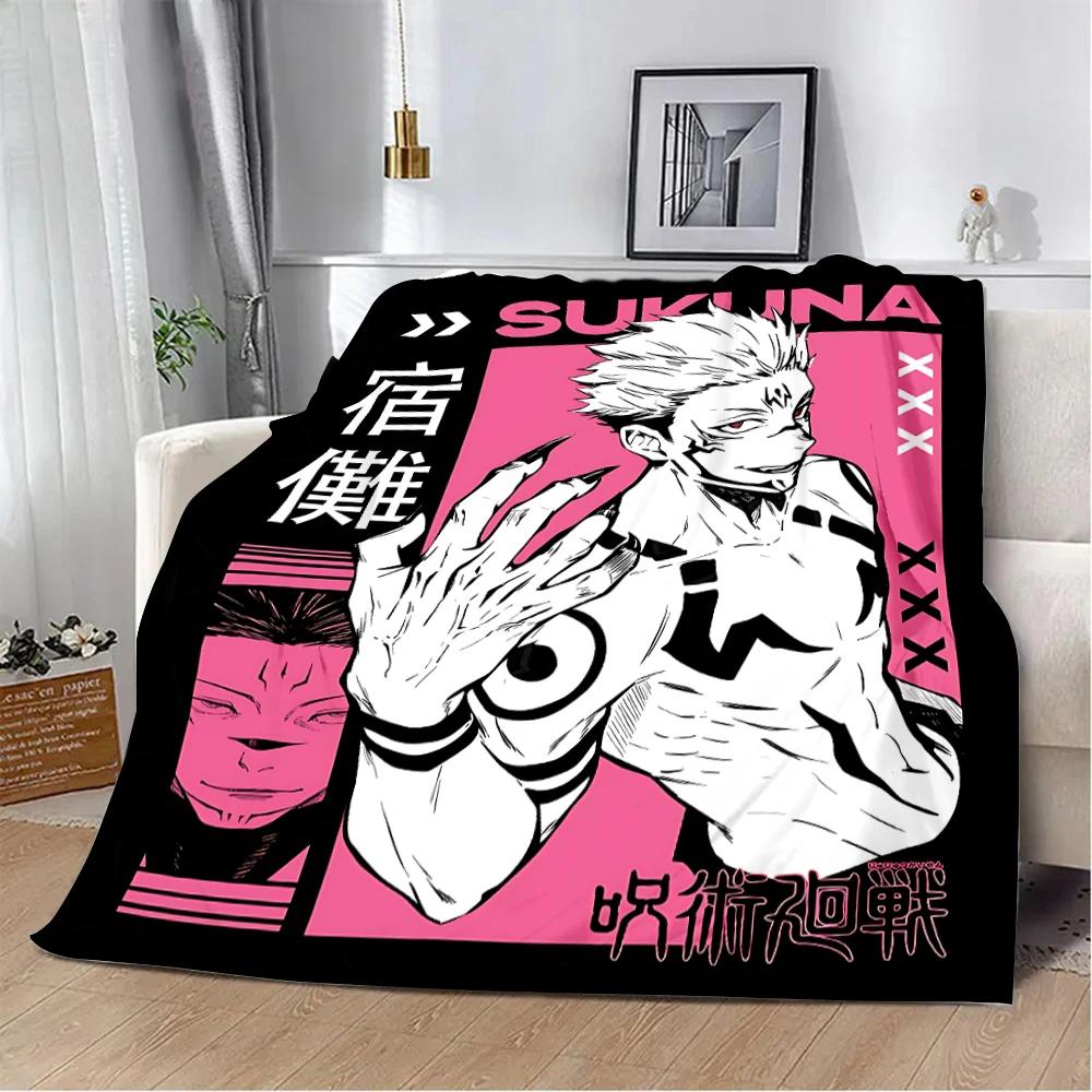 HOT Anime Jujutsu Kaisen Printed Blanket Picnic Warm Soft Comfortable for Home Travel Birthday Gift
