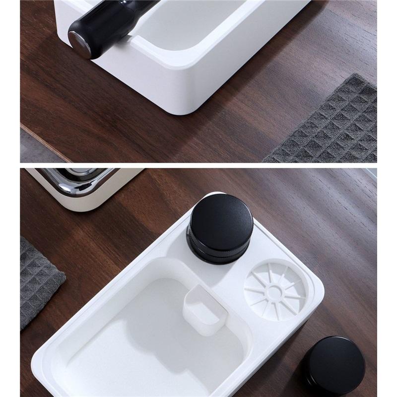 New multi-functional coffee powder slag box knocking bucket Italian ABS handle bracket powder pressing device cloth powder storage box