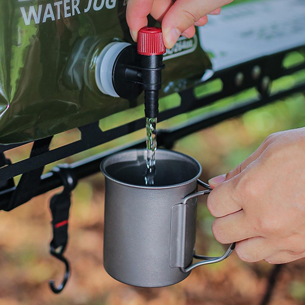 Outdoor Portable Water Bag with Faucet Folding Bucket Drinking Water Container Leakproof Pouch Water Storage Carriers