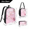 3Pcs Super Sonicos Backpack Set for Children Pen Bags Bookbag Sets with Lunch Box For School Students Daypack