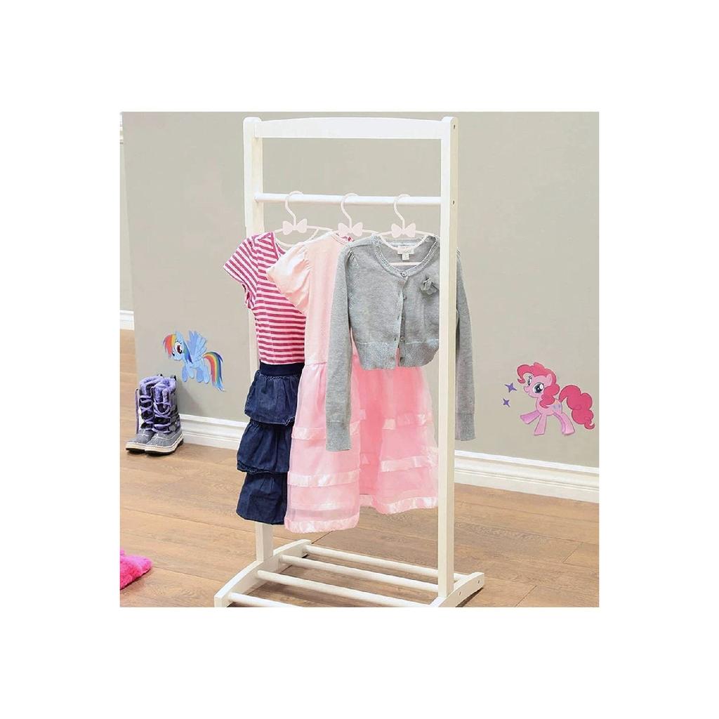 Sweet 12 Pieces Pink Baby Clothes Hanger With Bow Butterfly Baby Kids Clothes Hanger