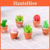Charming Resin Miniature Succulent Moss Garden Ornaments Diy Desktop Decorations