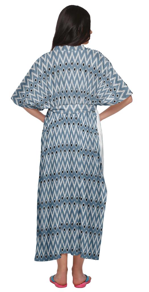 Moomaya Womens Long Maternity Kimono Sleeves Button Down Maxi Dress Kaftan