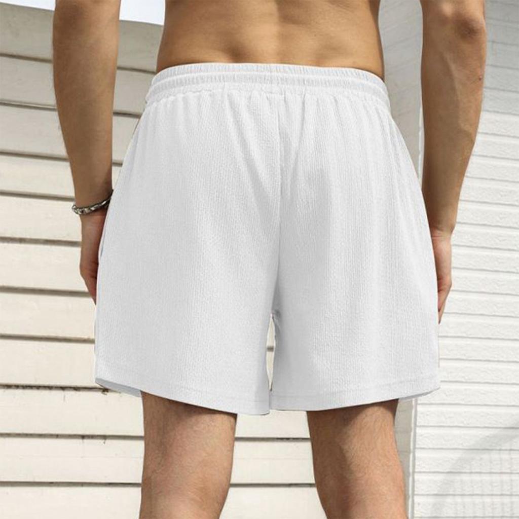 Pánské letní pletené šortky Pánské elastické v pase sportovní volné ležérní tříčtvrteční šortky