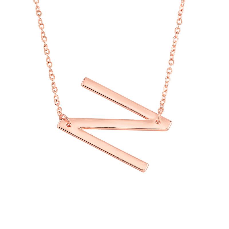 2026 Simple Hot-selling Jewelry, Letter Necklace, Trendy Neck Chain 26 English Letter Collarbone Chain 2025 Source