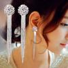 Crystal Claw Chain Tassel Earrings - Versatile & Trendy Studs