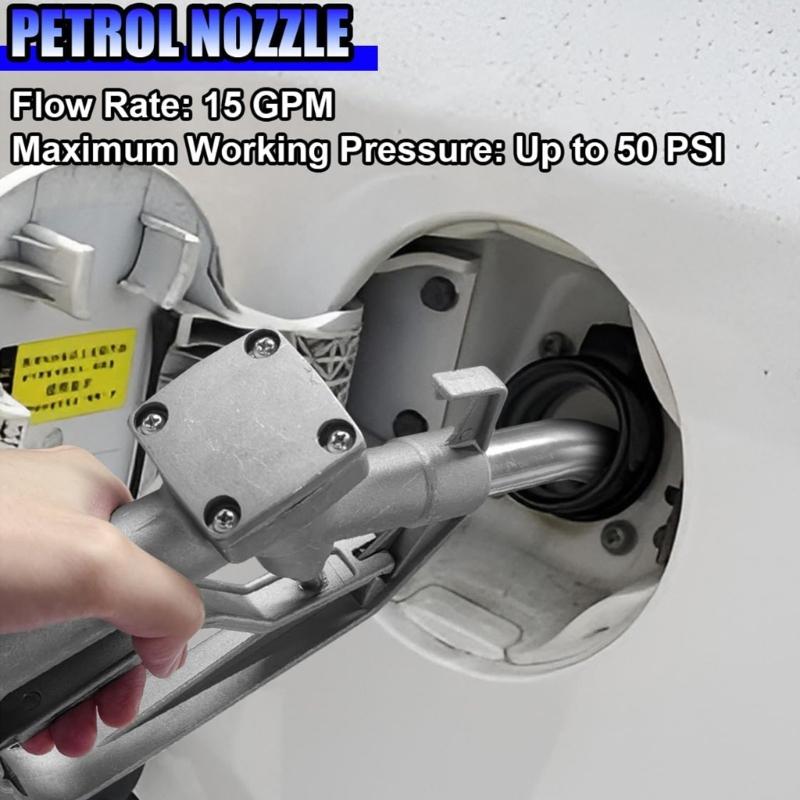 1In FNPT Fuels Nozzle With Hook And Swivels Fuels Nozzle Rotating Spouts For Gasolines Kerosene Manual Flow Control