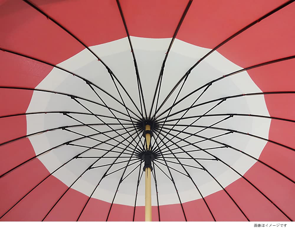 Santos 24K 55cm Fiberglass Long Manual Umbrella, "Amatsuki" (Rain Moon) Design, Burgundy, 55cm, Women's Umbrella, Opening, JK-138