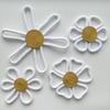 62KD 4PCS/Set Flower Wall Hanging Nursery Decoration Wall Hanging Rope Flower Set