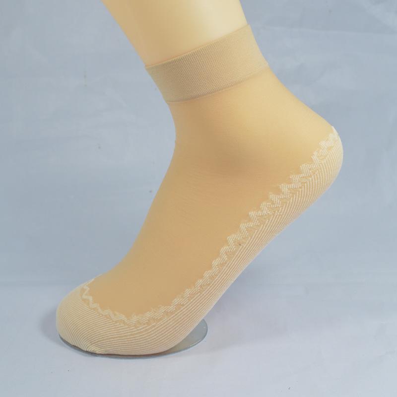 Chaussettes résille en velours respirant pour femmes avec semelle en coton anti-accrochage