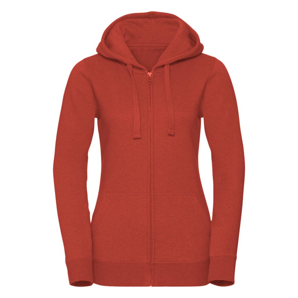 Russell Women's Premium Zip-Up Hoodie - 3-Layer Fabric, Classic Red, YKK Zip, Feminine Fit, Size XL - View #3
