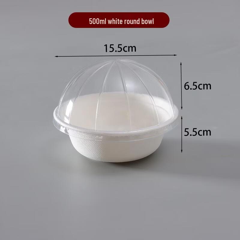 

Corn Starch Disposable Bowls with Dome Lids (100 Count)