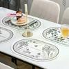 Podkładka skórzana owalna, odporna na olej podkładka na stół do jadalni w domu podkładka na stół kuchenny design jadalnia wodoodporna, odporna na ciepło dekoracja domu