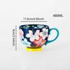 Ceramic Coffee Mugs and Cups Office Using Porcelain Creative Drinking Water Mug Capacity Hand Painted Flower Household Large Cup