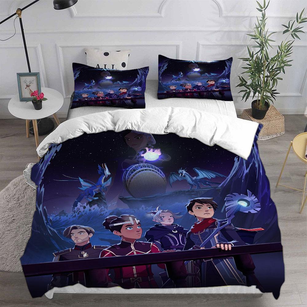 The Dragon Prince Season 1 (2018) Bedding Sets Bed Cover Comforter Duvet Cover Pillow Case 2-3 Pieces Sets Bedroom Decor