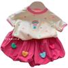 Girls Summer Fashion Polka Dot Short Sleeve Set Baby Chic Two Piece Outfit Casual Cute Clothing For Toddler Kids