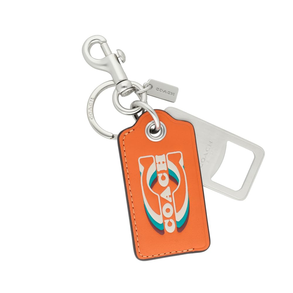 

Key Holder KEY FOB CJ743 SVVTQ Orange Multi [Coach] SV/Bright [Used]