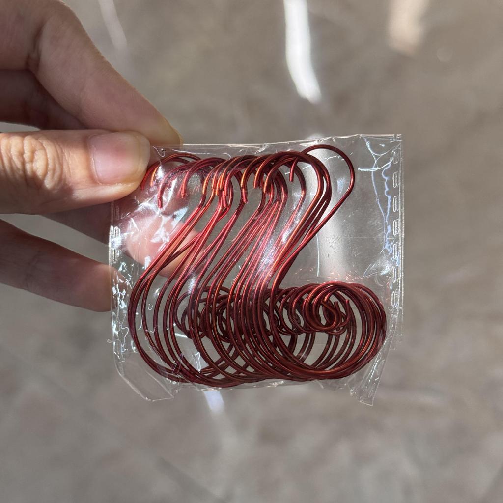 50-Pack Christmas S Hooks for Holiday Decorations - Stocking Holders & Tree Ornaments
