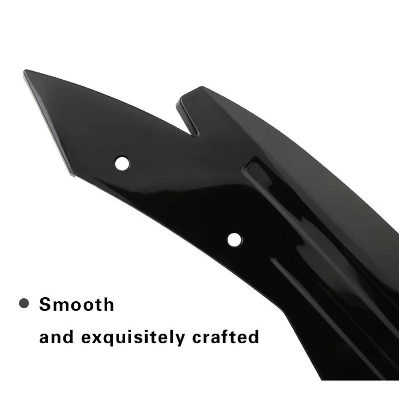 Pair Universal Car Rear Bumper Spoiler Lip Carbon Fiber Wing Trim Protection Anti-crash Diffuser Side Skirt Wrap Angle Splitter