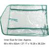 Greenhouse Replacement Cover with Roll Up Zipper Door, Clear PVC Mini Plant Cover for Gardening Plants 2 Tier Shelves 27x19x36in