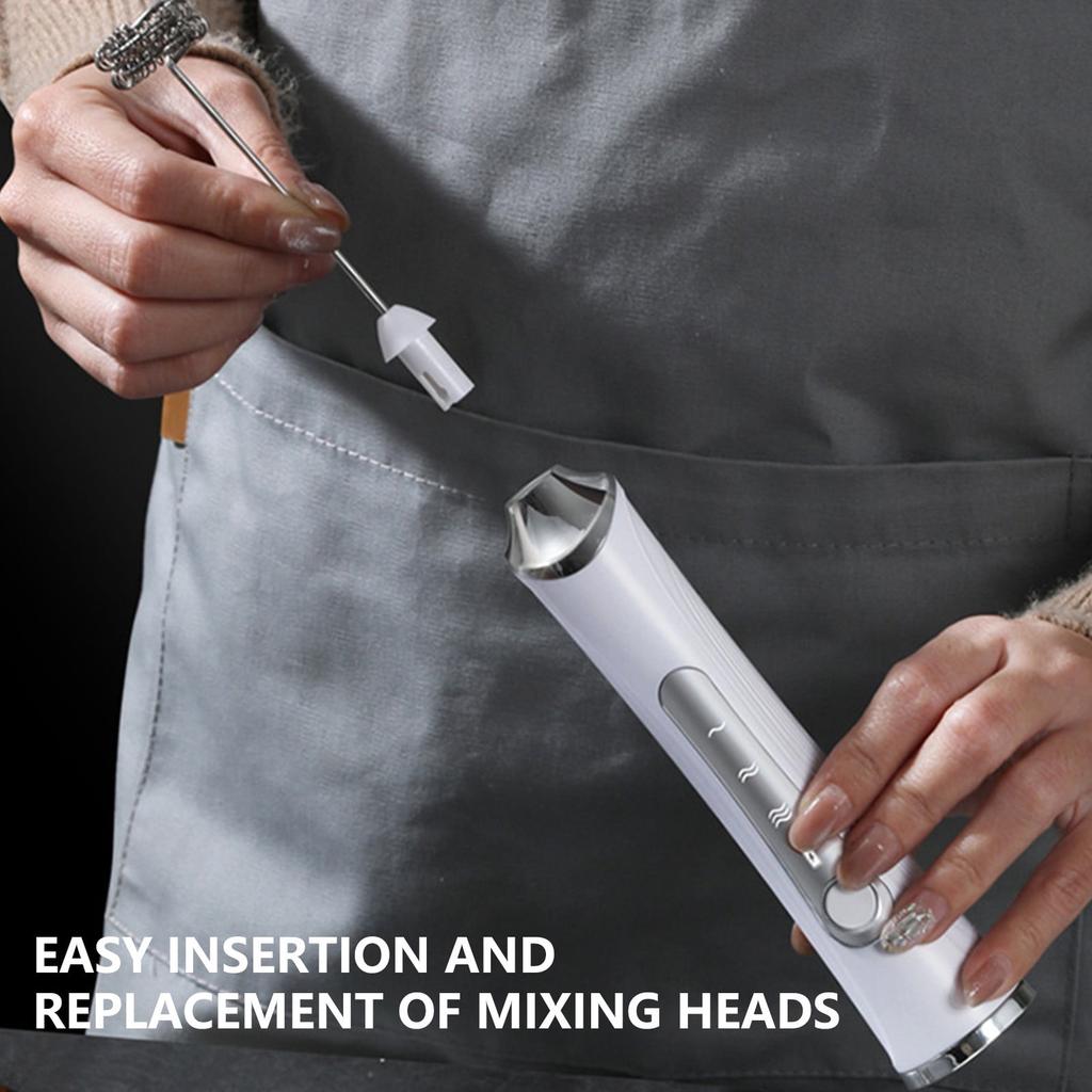 Coffee frother handheld milk frother white
