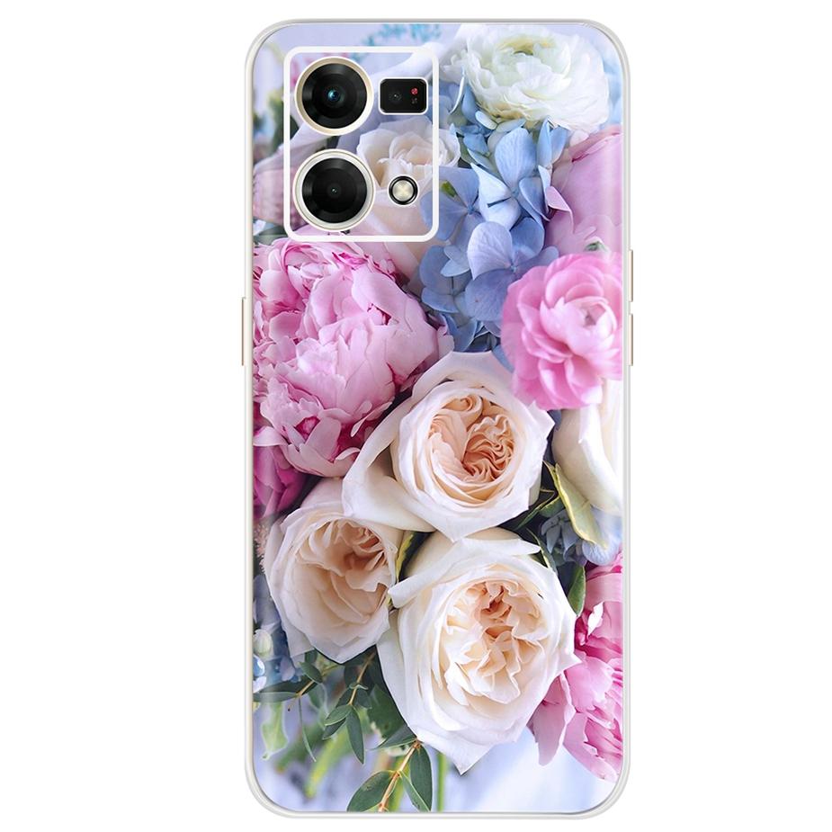 For Oppo F21 Pro 4G Case Oppo Reno7 CPH2363 Colorful Painted Cover Soft Silicone Case For Oppo Reno7 Reno 7 F21 Pro Fundas Coque
