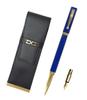 Black Recycled Cowhide Pen Case with Exchange BP ZX Fountain Pen Ink with Blue Ink Set Eco-metal Insert, (individual Cartridge) (T23-AU023-ZX-L)