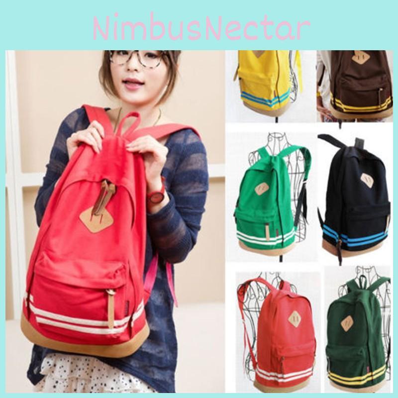 Womens Splicing Canvas Backpack With Breathable Wearresistant Design For Education