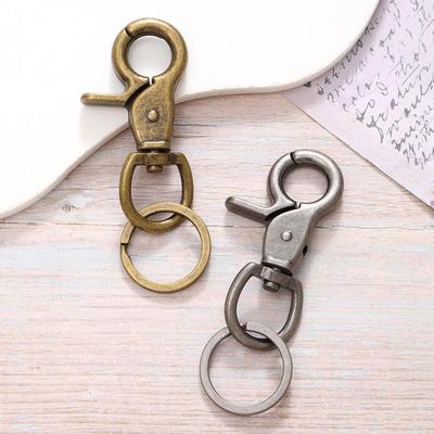Retro Brass Alloy Personalized Keychain Pendant - European & American Style