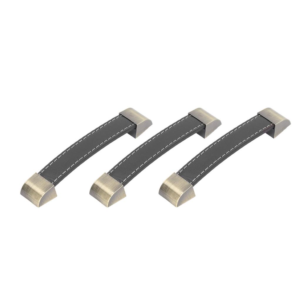 3Pcs Wardrobe Door Leather Handle Antique Drawer Pull Handle Luggage Wine Box Handle