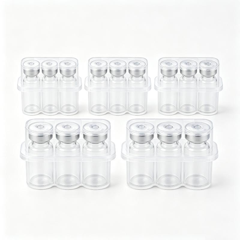 1/5/10Pcs Mini Transparent Peptide Storage Case Vial Stackable Refrigerator Storage Box 3Ml Vial Storage Case For Lab & Home Use