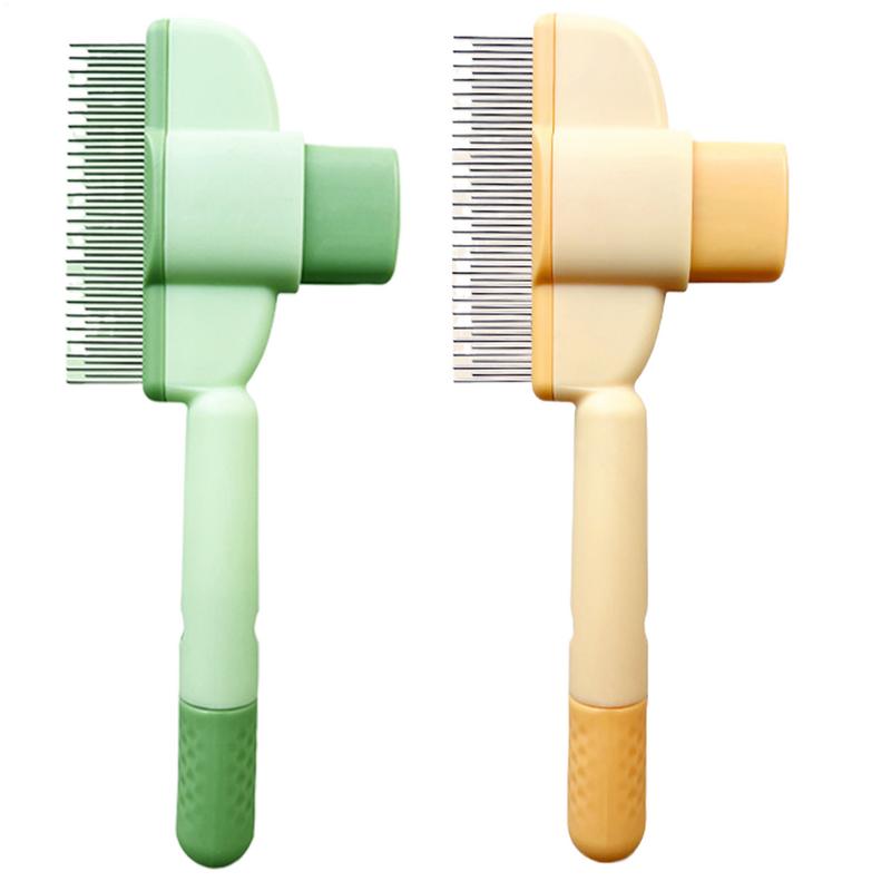 Dog Comb Pet Hair Remover Self-cleaning Cat Brush Massage Dog Brush One Click Combs For Cats Hair Knot Opening Pet Tools