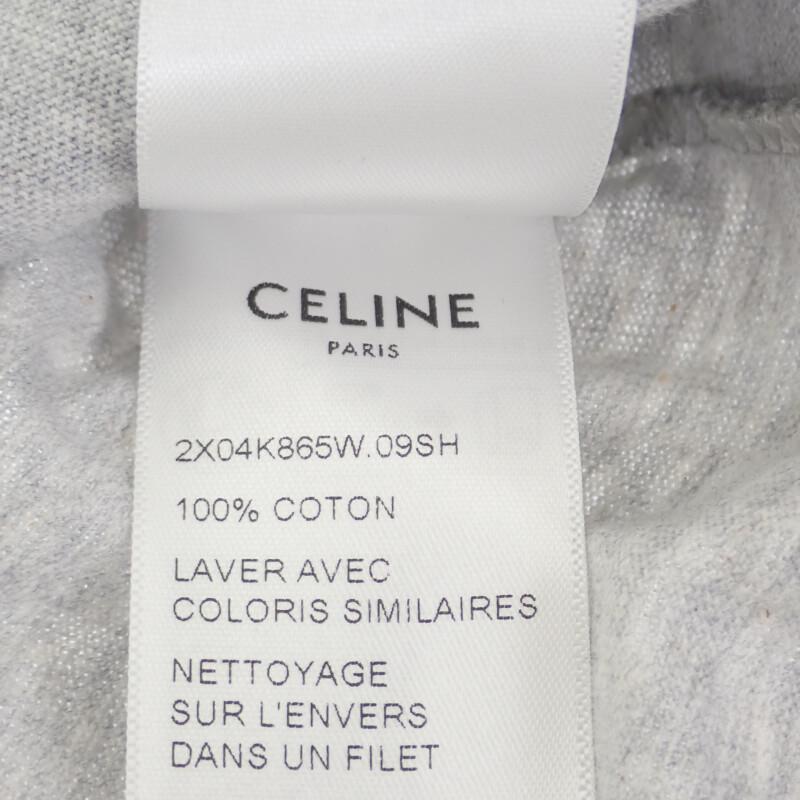 CELINE  2X04K865W.09SH Long-sleeved T-shirt gray/Navy cotton Women