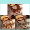 Bohemian Vintage Beaded Necklace With Multilayer Geometric Design For Womens Fashion