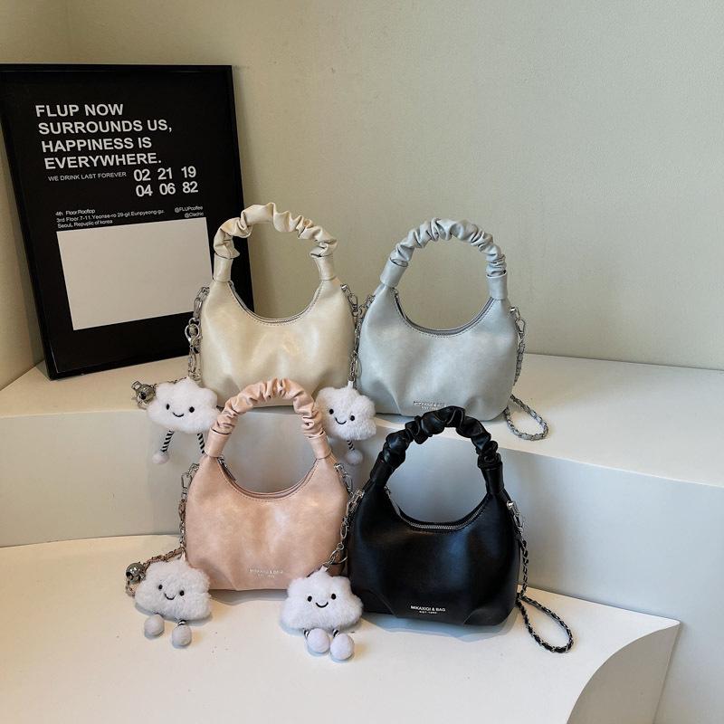 Bags Internet celebrity armpit bag 2025 new small fresh literary girl shoulder bag fashion fold hand carry dumpling bag