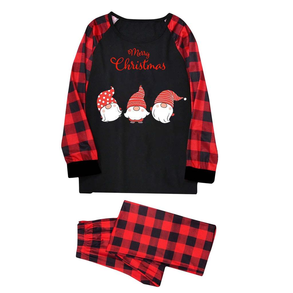 Family Christmas Plaid Pajama Set: Long-Sleeve T-Shirt & Pants