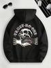 "TRUST NO ONE" Skull Gothic Unisex Pocket Adjustable Hood Streetwear Hoodie