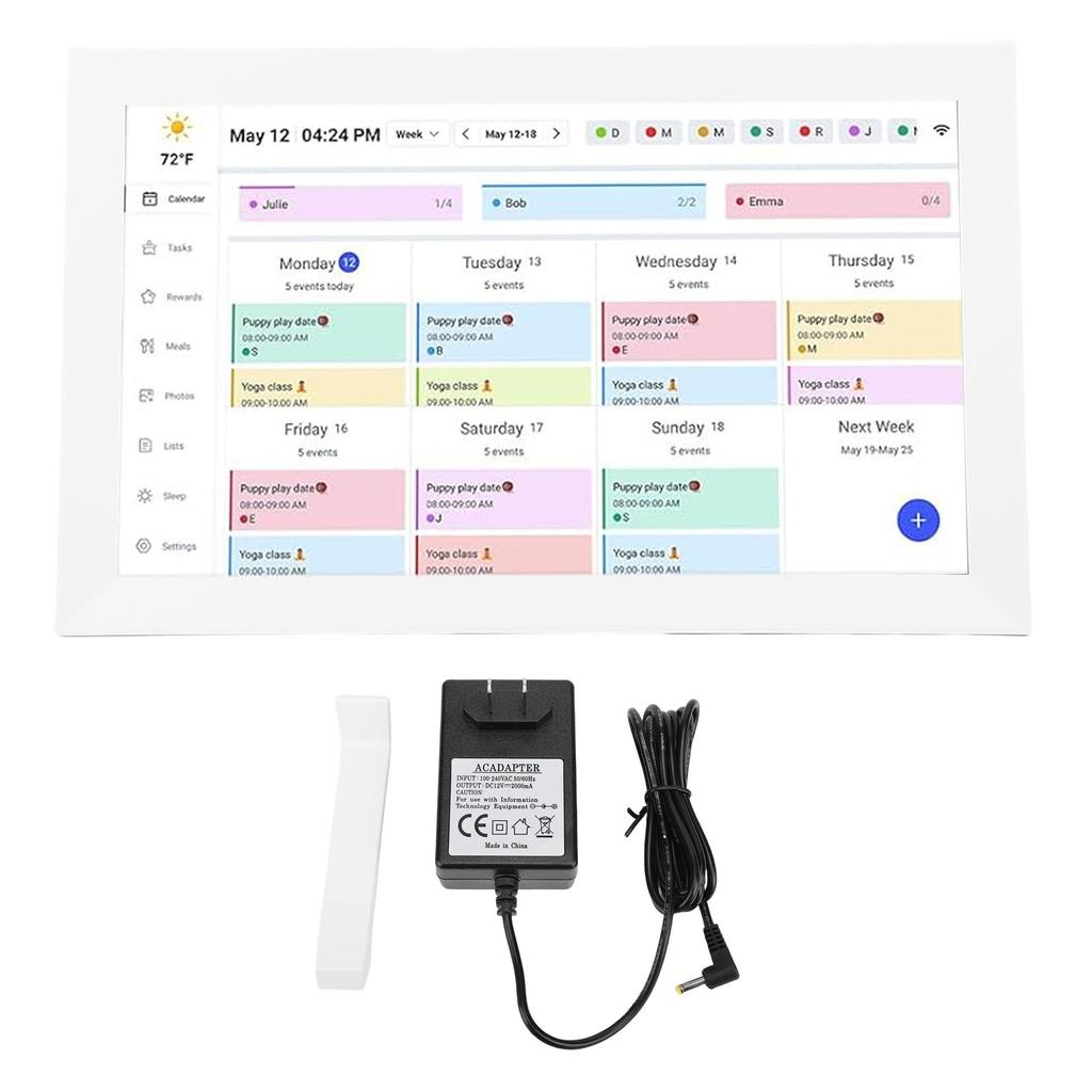 15.6 Inch Wall Planner Digital Calendar Chore Chart WiFi Smart Touchscreen Interactive Display Wall Desk Mount APP Control 32GB
