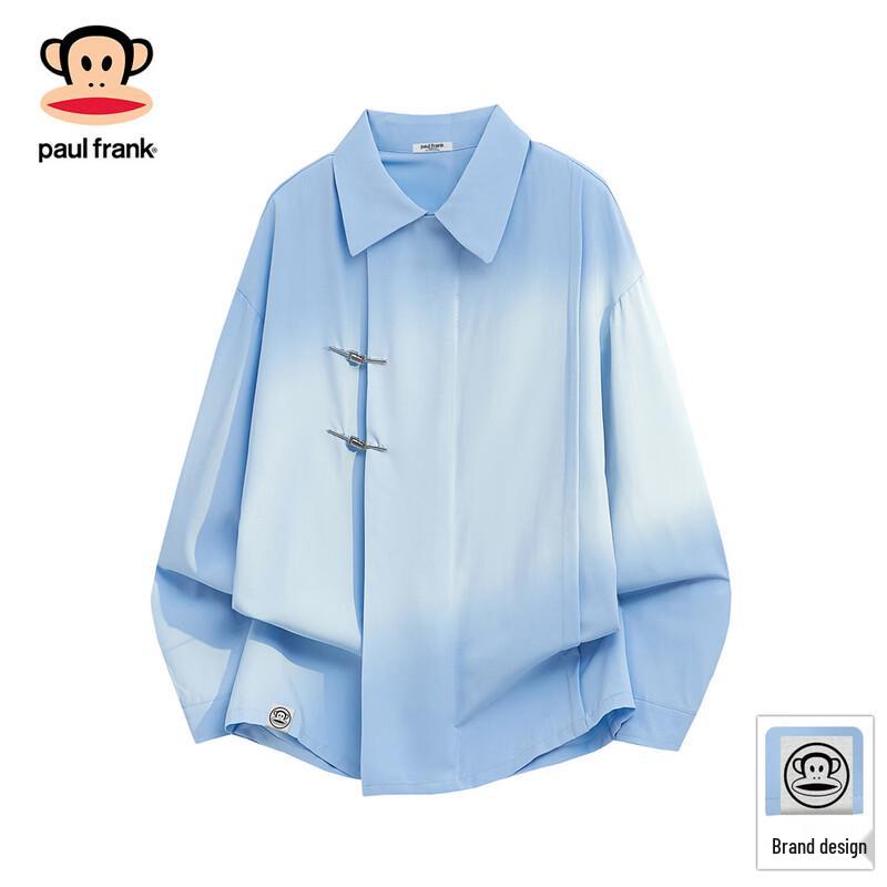 Paul Frank Men's New Chinese Style Long Sleeve Retro Loose Shirt